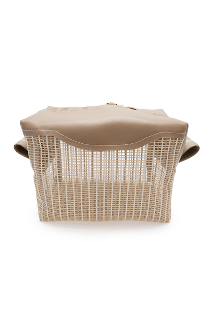 Bolsa Feminina com 2 Nécessaires Marrons Elegantes para Viagem Praia e Dia a Dia