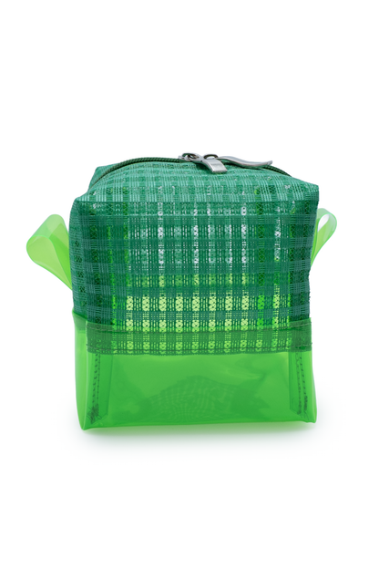 Kit Bolsa Verde com Detalhes Laranja e 2 Nécessaires Modernas e Espaçosas