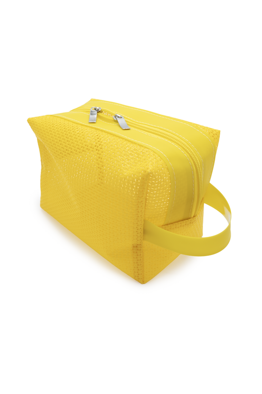 Kit Bolsa Amarela com 2 Necessaires Práticas Espaçosa Moderna e Versátil
