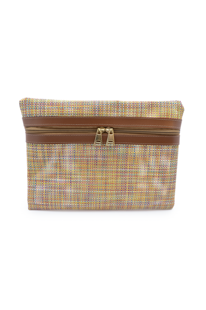 Bolsa Feminina Bege com Duas Nécessaires Elegante, Espaçosa e Versátil