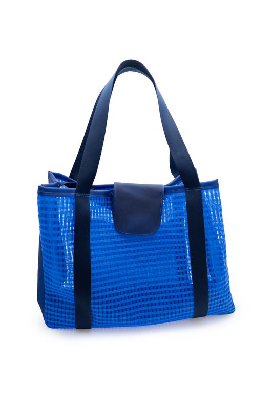 Bolsa Azul Feminina Espaçosa Moderna e Versátil para o Dia a Dia