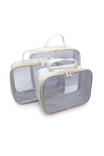 Kit com 3 Organizadores Transparentes Multiuso