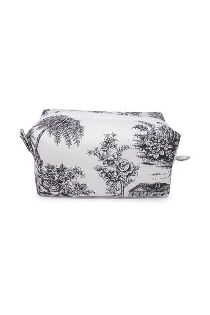 Nécessaire Premium Preta e Branca com Estampa Natureza