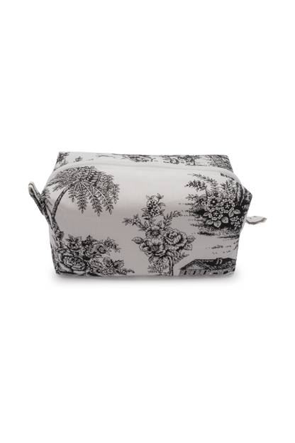 Nécessaire Premium Preta e Branca com Estampa Natureza